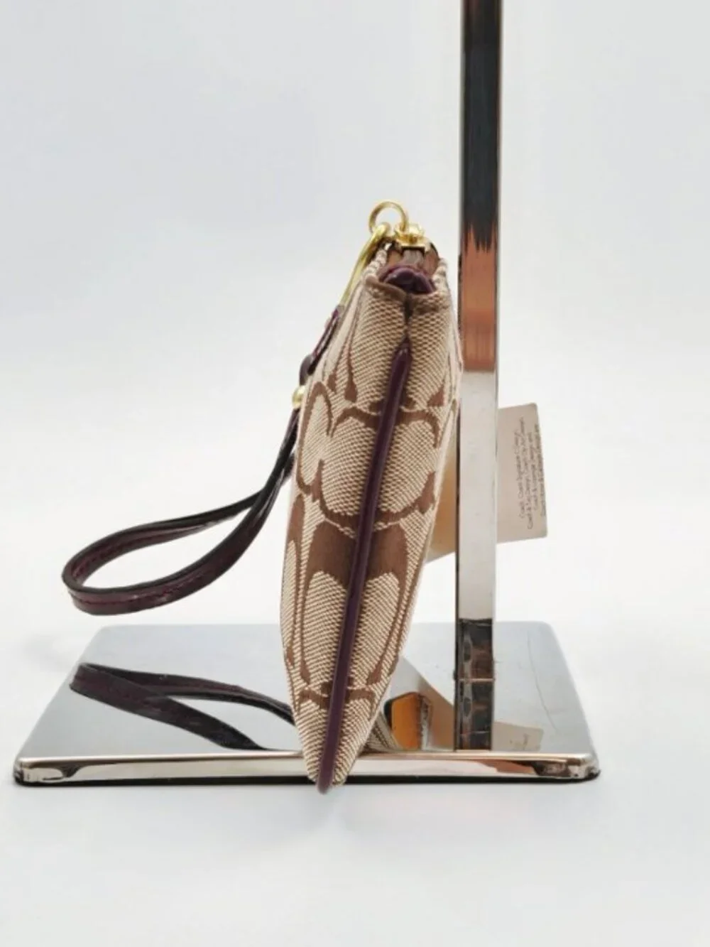 NWT Coach Signature Mini Wristlet Wallet